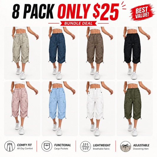 Women's Quick-Dry Cargo Capri Trousers